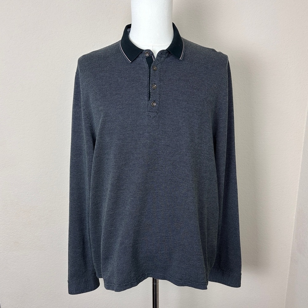 Ted Baker London Men’s Long Sleeve 3 Button down polo | Size 7